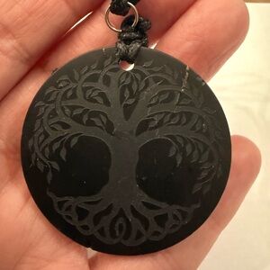Shungite Tree of Life Pendant blocks EMF radiation